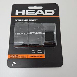 HEAD Xtreme Soft Racquet Overgrip - Tennis Racket Grip Tape -3-Pack, Black